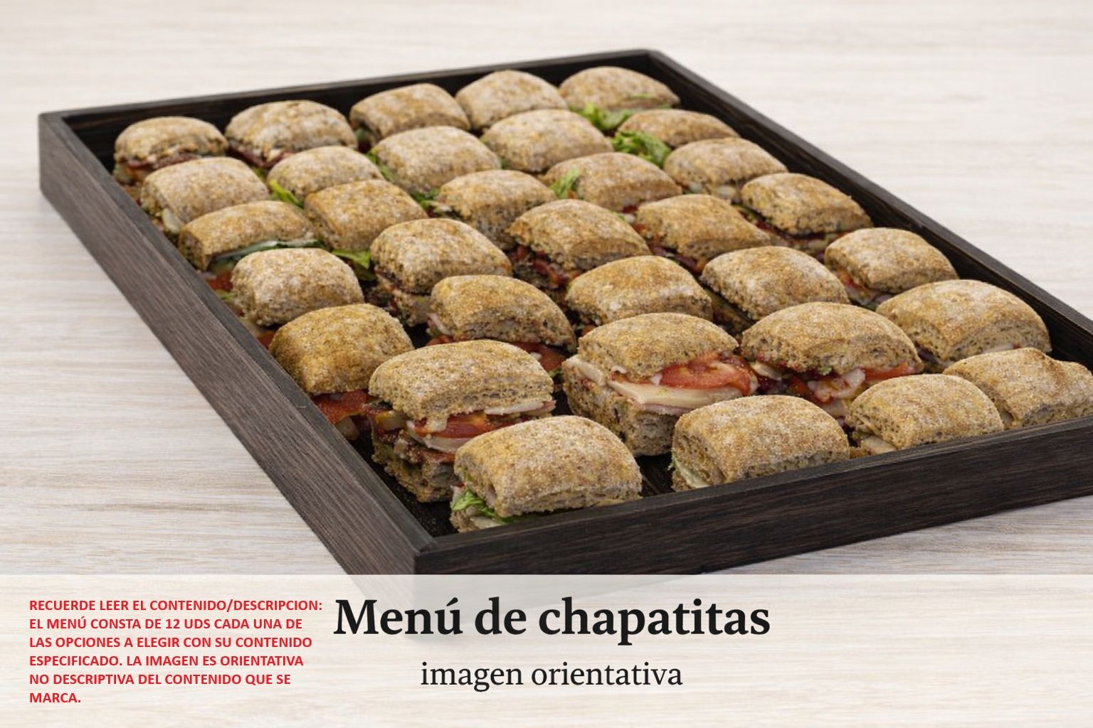 Menú chapatitas gourmet para desayunos a domicilio